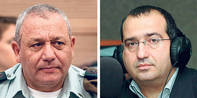 מימין מפקד גלי צה"ל שמעון אלקבץ והרמטכ"ל גדי איזנקוט